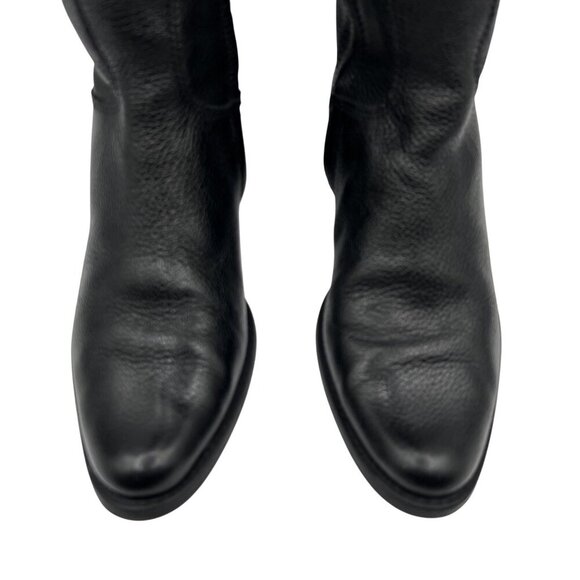 Matisse Womens 8  Sargent Black Leather Zip Riding Boots Button Brazil Made Goth - Picture 7 of 16